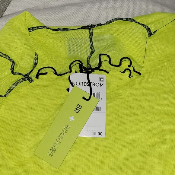 Nordstrom Neon mesh long sleeve - Picture 2 of 2